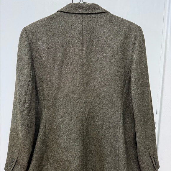 Talbots Gray Blazer with Notched Lapels Dark Academia Preppy Structured Shoulder - Picture 6 of 7